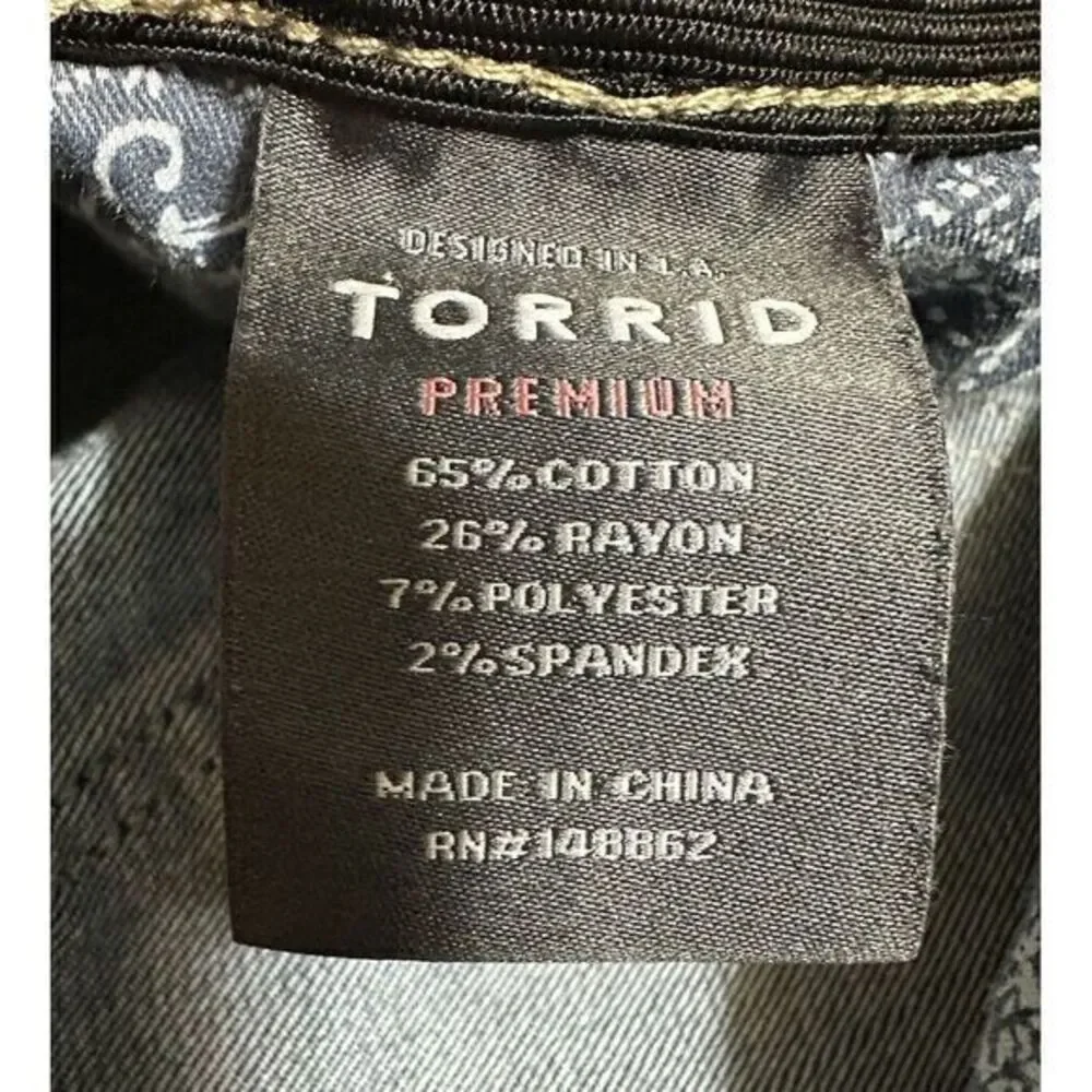 Torrid Premium Jeans Sky High Skinny Denim Blue Size 16 Women's‎ - Picture 3 of 5